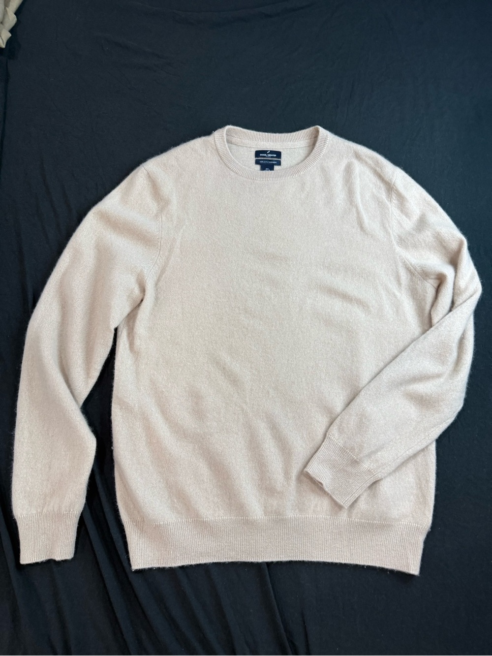 Daniel Hechter Men's Crewneck Cashmere Sweater in Light Beige